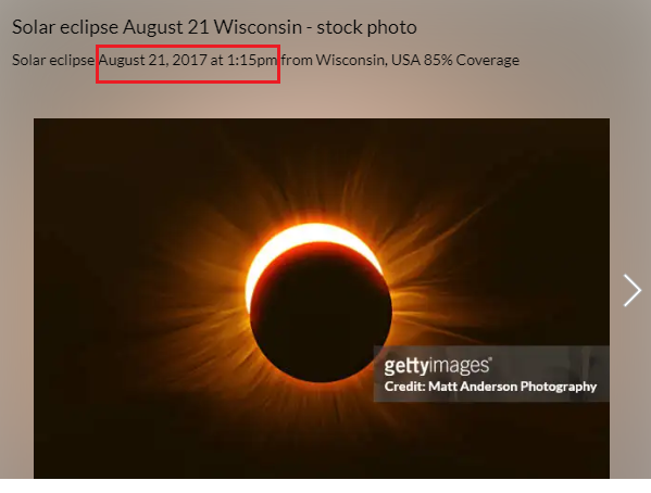 كسوف الشمس الذي شوهد في ولاية ويسكونسن بالولايات المتحدة الأميركية يوم 21 أغسطس/آب عام 2017